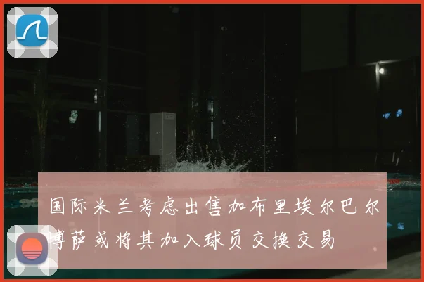 国际米兰考虑出售加布里埃尔巴尔博萨或将其加入球员交换交易